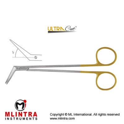 UltraCut™ TC DeBakey Vascular Scissor Angled 45° Stainless Steel, 23 cm - 9"